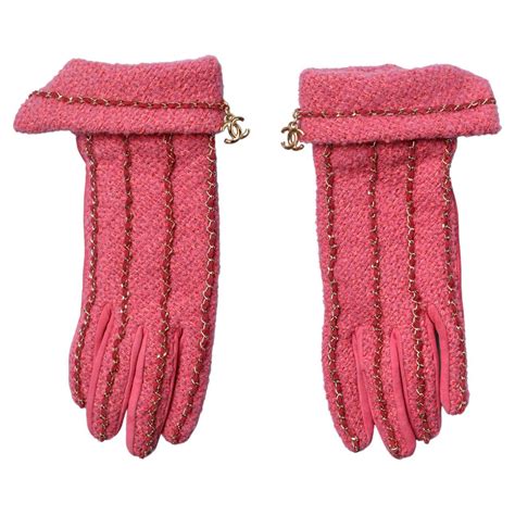 chanel pink gloves|Chanel fingerless gloves for sale.